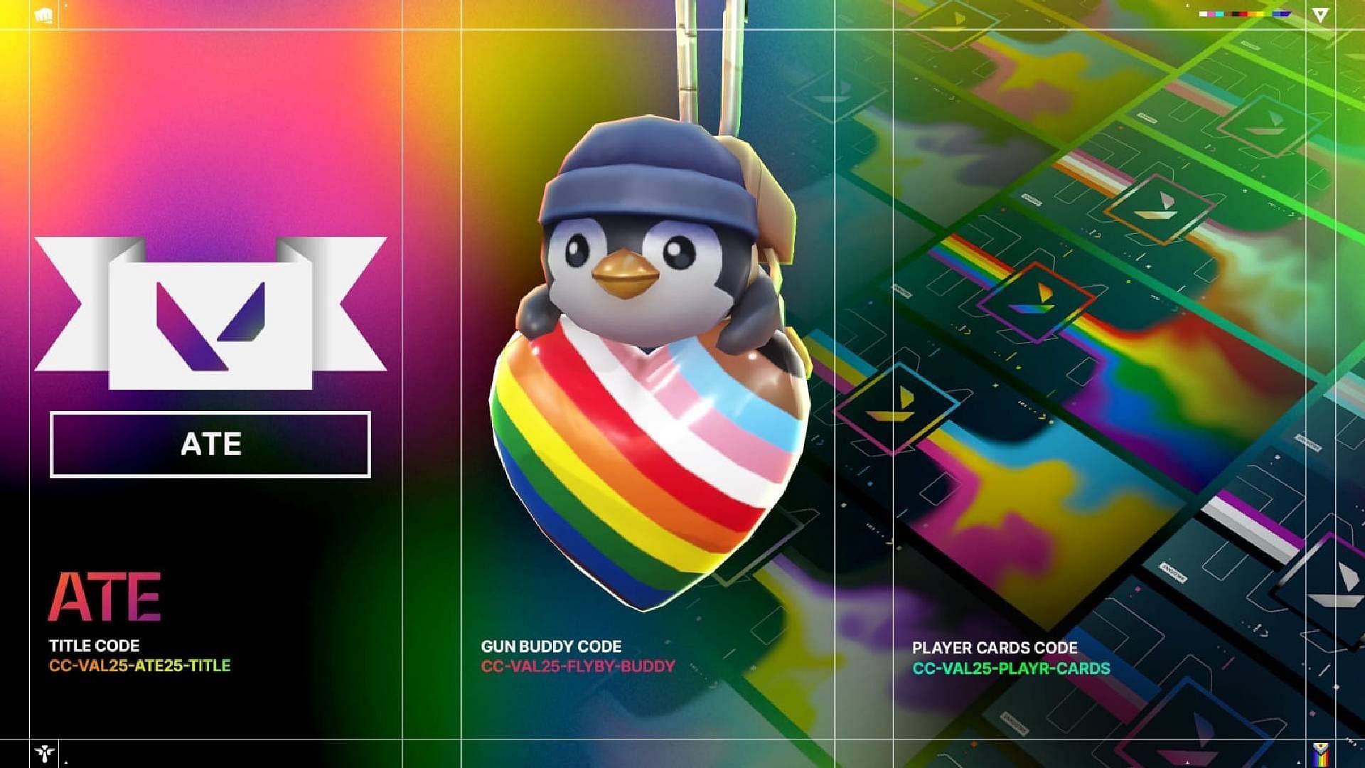 A still of some rewards that players can get from Valorant Pride Month 2025 (Image via Riot Games)